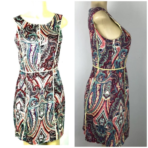 Robbie Bee Dress sz 6 Sleeveless Paisley - Picture 1 of 6